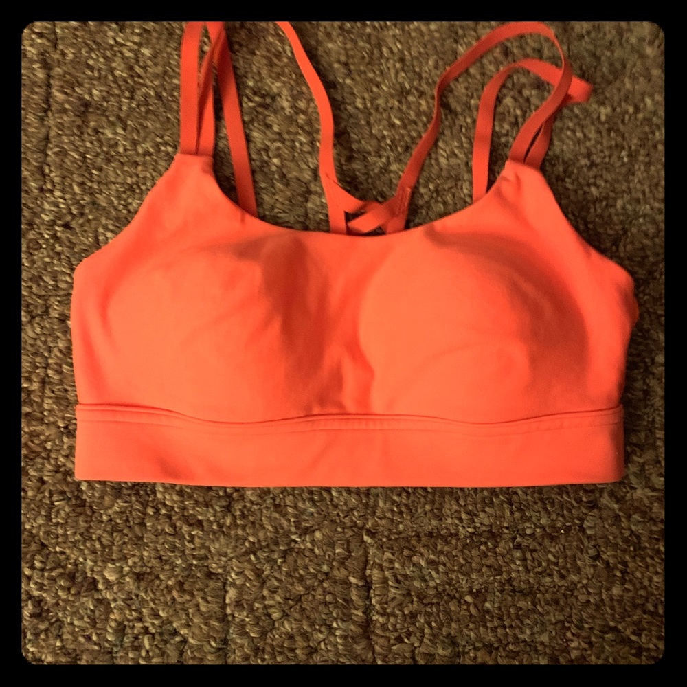Under Armour strappy sport bra XS coral